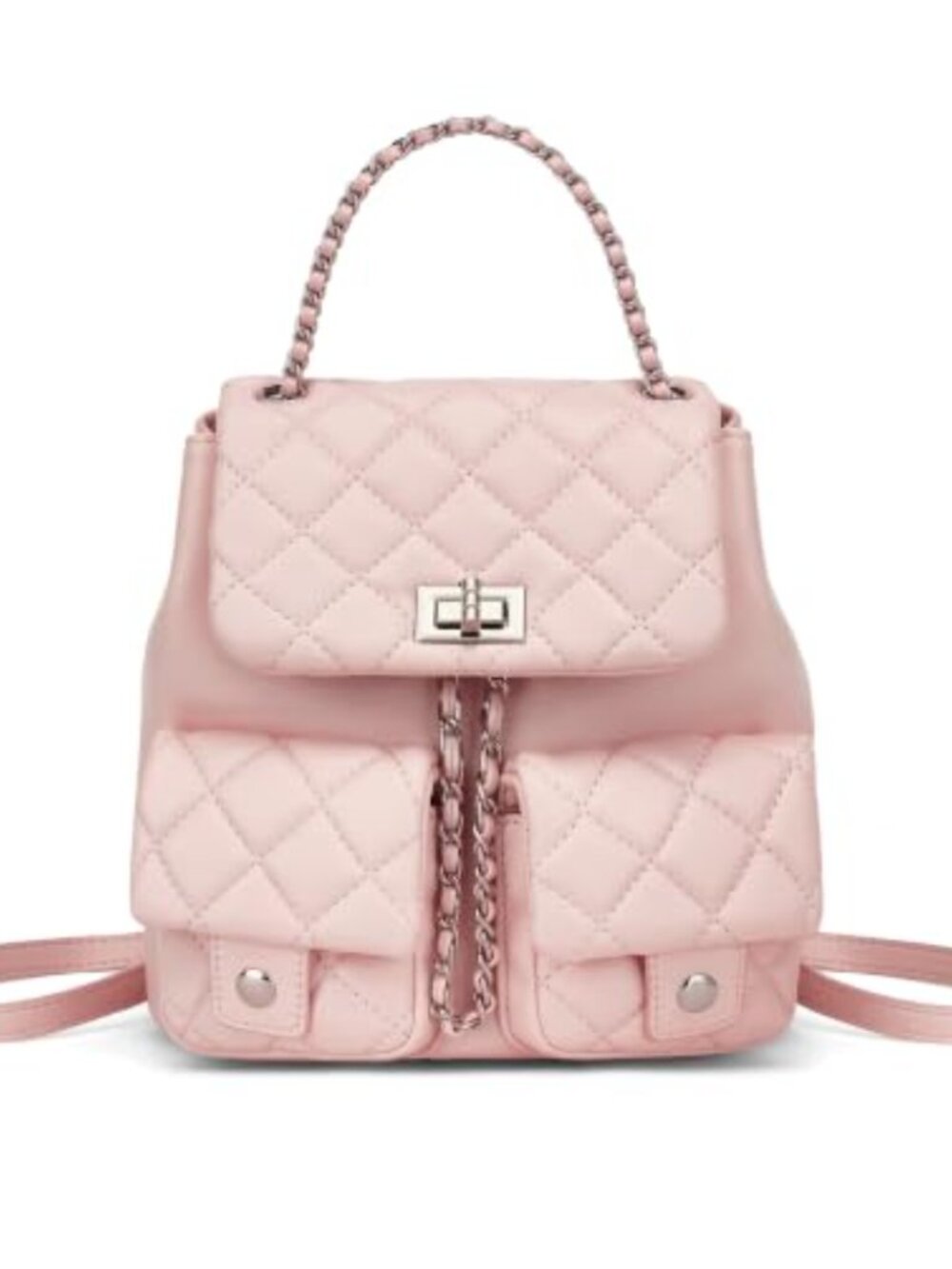 Quilted PU Leather Mini Backpack Purse Convertible Shoulder Bag